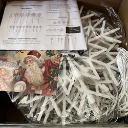 ❄️ 10 snowflake pathway lights marker❄️☃️ or hang, create new look