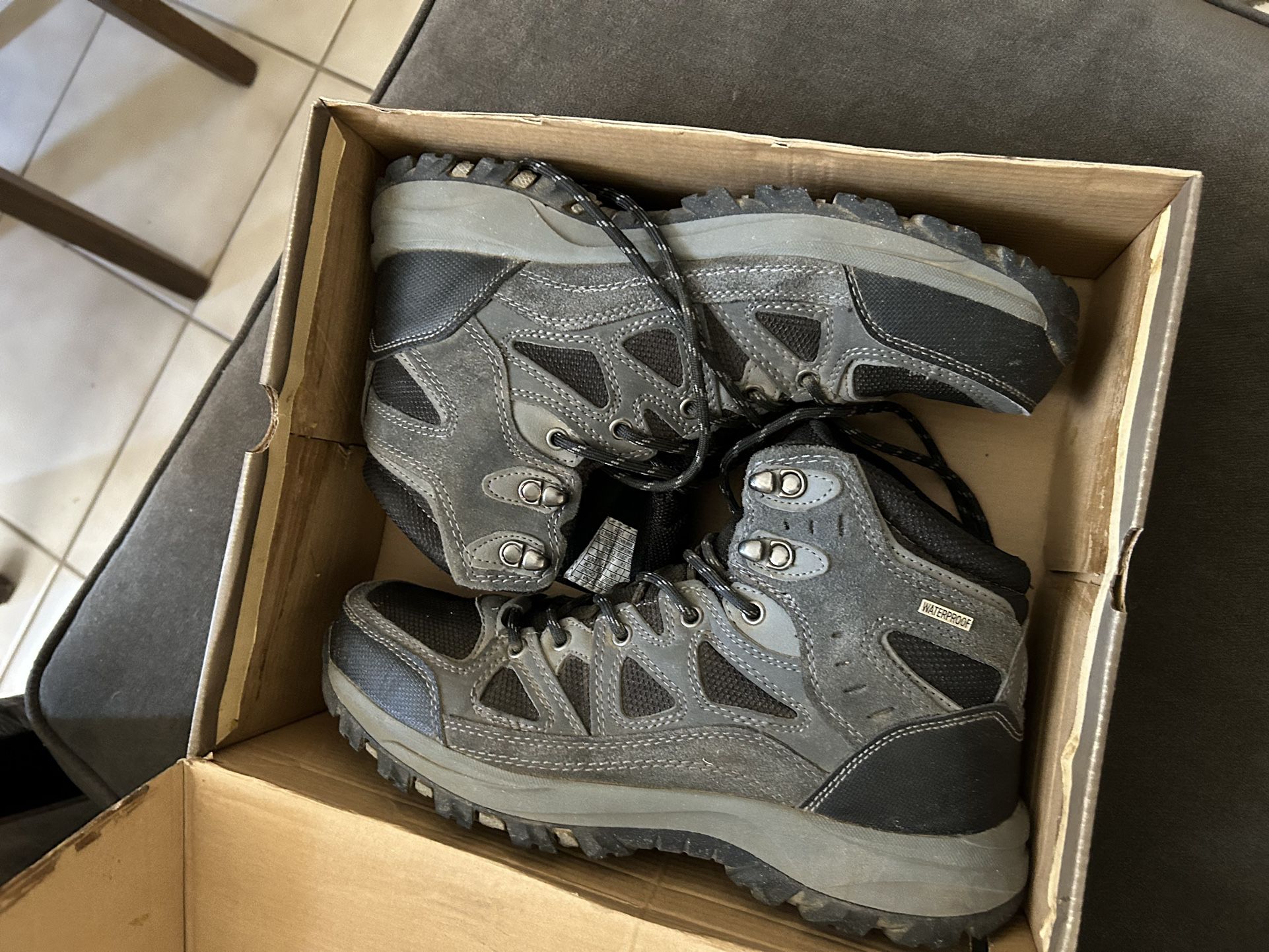 Gray & Black Hiking Boots (Men's 8)