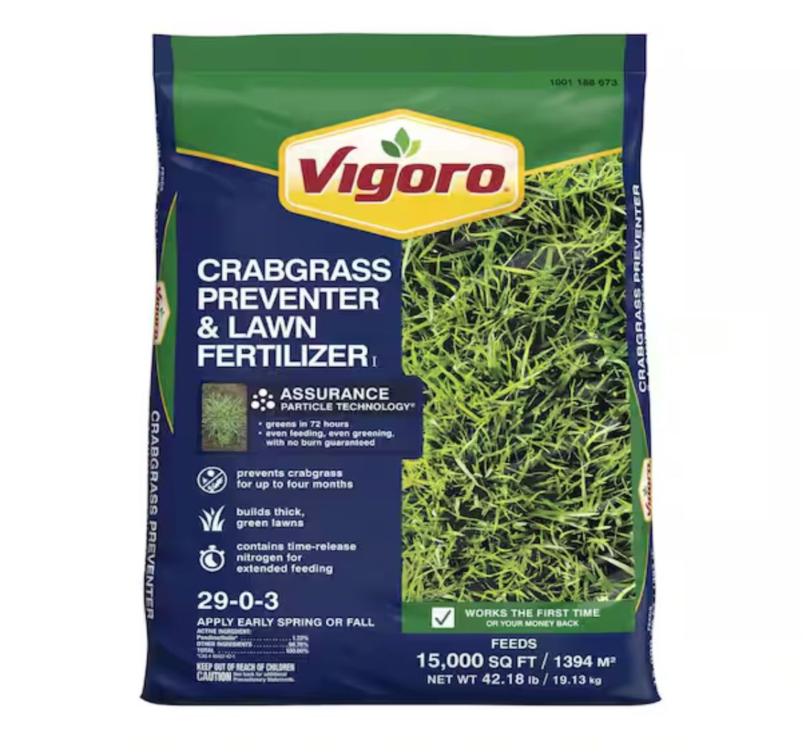 Vigoro Crabgrass Preventer & Lawn Fertilizer, 42.18 lbs., 15,000 sq. ft.