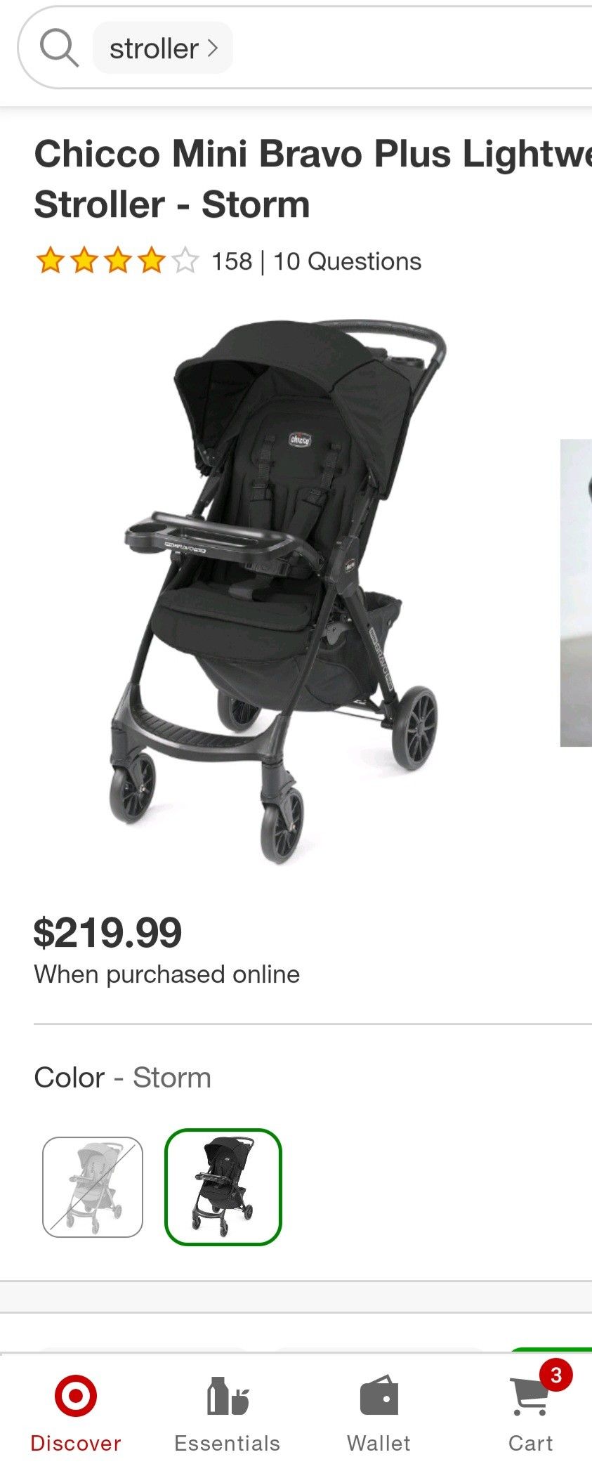 Chicco Mini Bravo Plus Lightweight Stroller