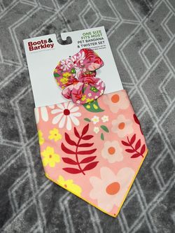 $4 Dog Bandana With Matching Scrunchie