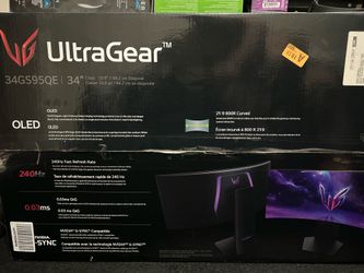 LG Ultrawide Gaming Monitor 34inch 240hz Oled