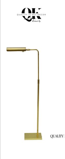 Mid Century Modern Koch & Lowy Brass Reading Adjustable Floor Lamp