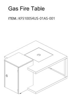 50000 BTU Propane Fire Pit Table