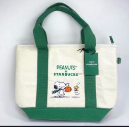 Snoopy canvas Starbucks bag