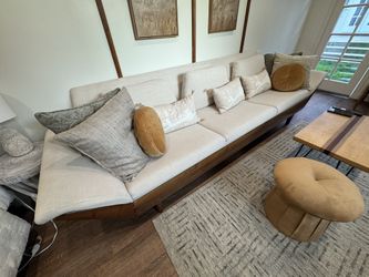 White Original Mid Modern 116”/88” Couch