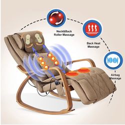 Brown Color Rocking Chair with Massage And Reclining Function
