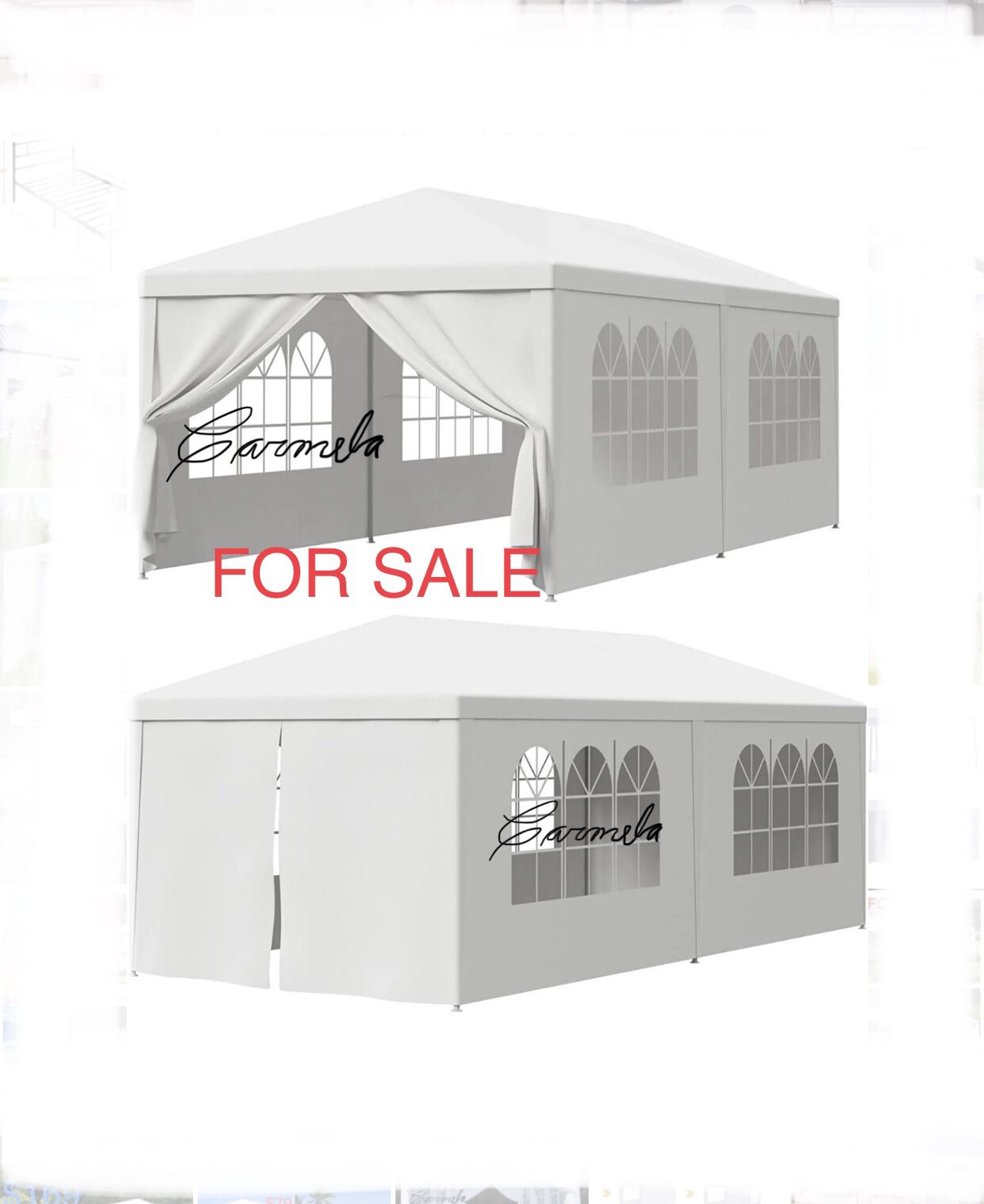 Canopy Party Tent,Carpa 10x20ft Canopy Tent with 6 Sidewalls Protable Tent for Parties Beach Camping