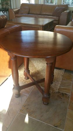 Cherry round end table