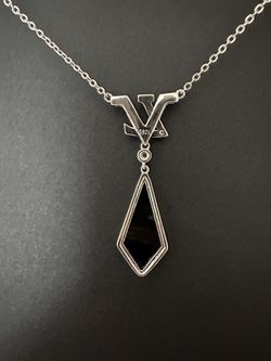 Natural Mineral Dark/black Jade S925 Necklace 