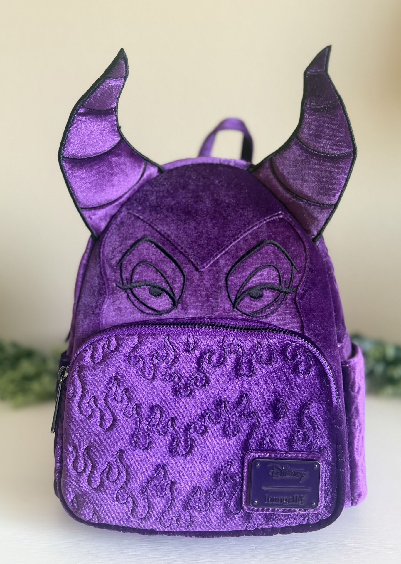Loungefly Backpack NEW Maleficent Purple Velvet