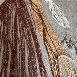 2 beaded door frames 3 plant hangers 4 mushroom hooks