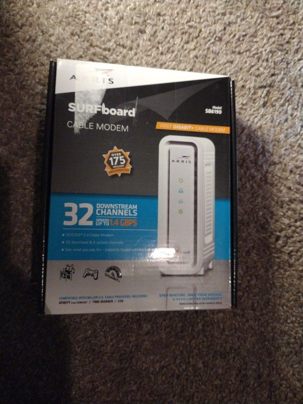 ARRIS SURFboard Cable Modem SB6190 DOCSIS 3.0 - White