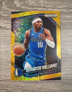 2024-25 Brandon Williams Panini Prizm Black Gold Shimmer 10/10 (Book End)