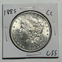 1885-CC MORGAN SILVER DOLLAR KEY DATE UNC NICE STRIKE LOW MINTAGE
