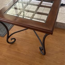 Glass & Wood Table