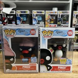 2 LIMITED EDITION Pingu Funko Pops Bath Towel #1958 #2055 Funko Pop Animation LE