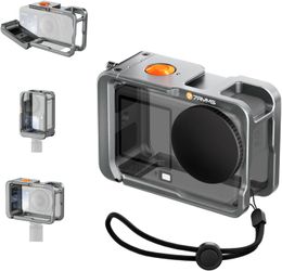 7RYMS 7RIG SC1 Action Camera Case for DJI Osmo Action 6, Full Metal Protective Cage with Cold Shoe, 1/4" Screw, DJI Osmo Action 6 Accessories for Cycl
