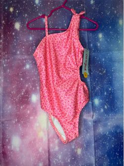 New cat & Jack pink one piece swimsuit size girls 4T