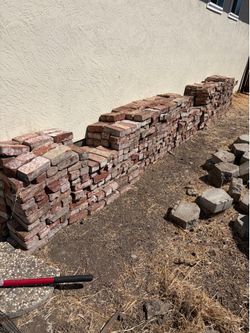 Used Red Reclaimed Bricks Large Lot