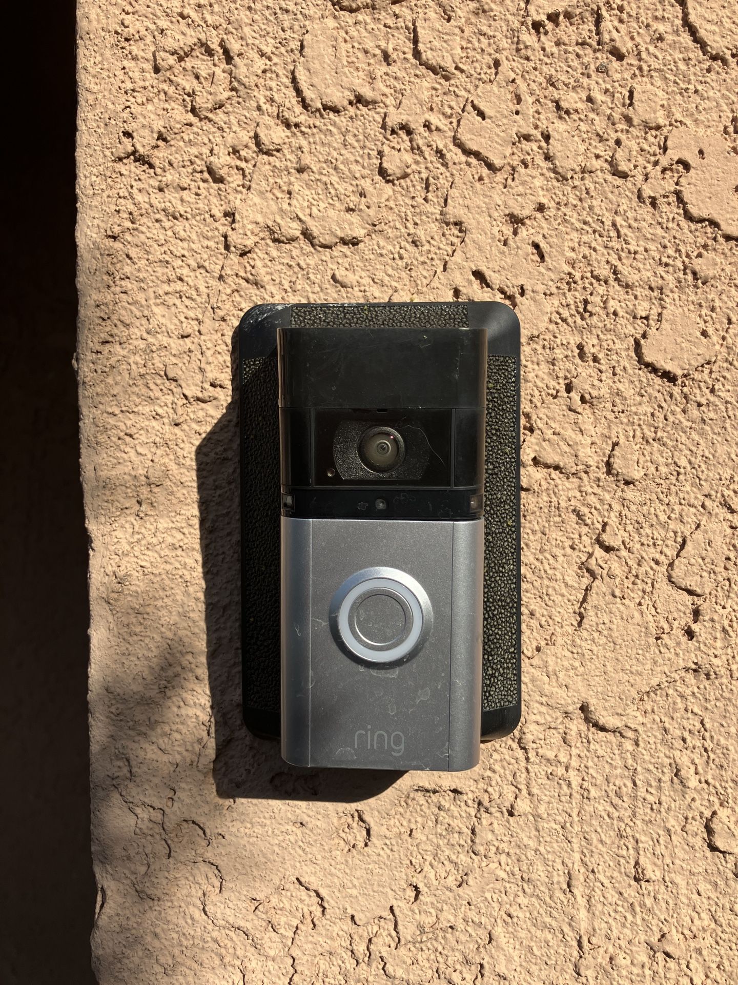 Ring Doorbell with Solar Charger Mount.