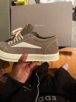 Rick Owens Low-Top Suede Sneakers