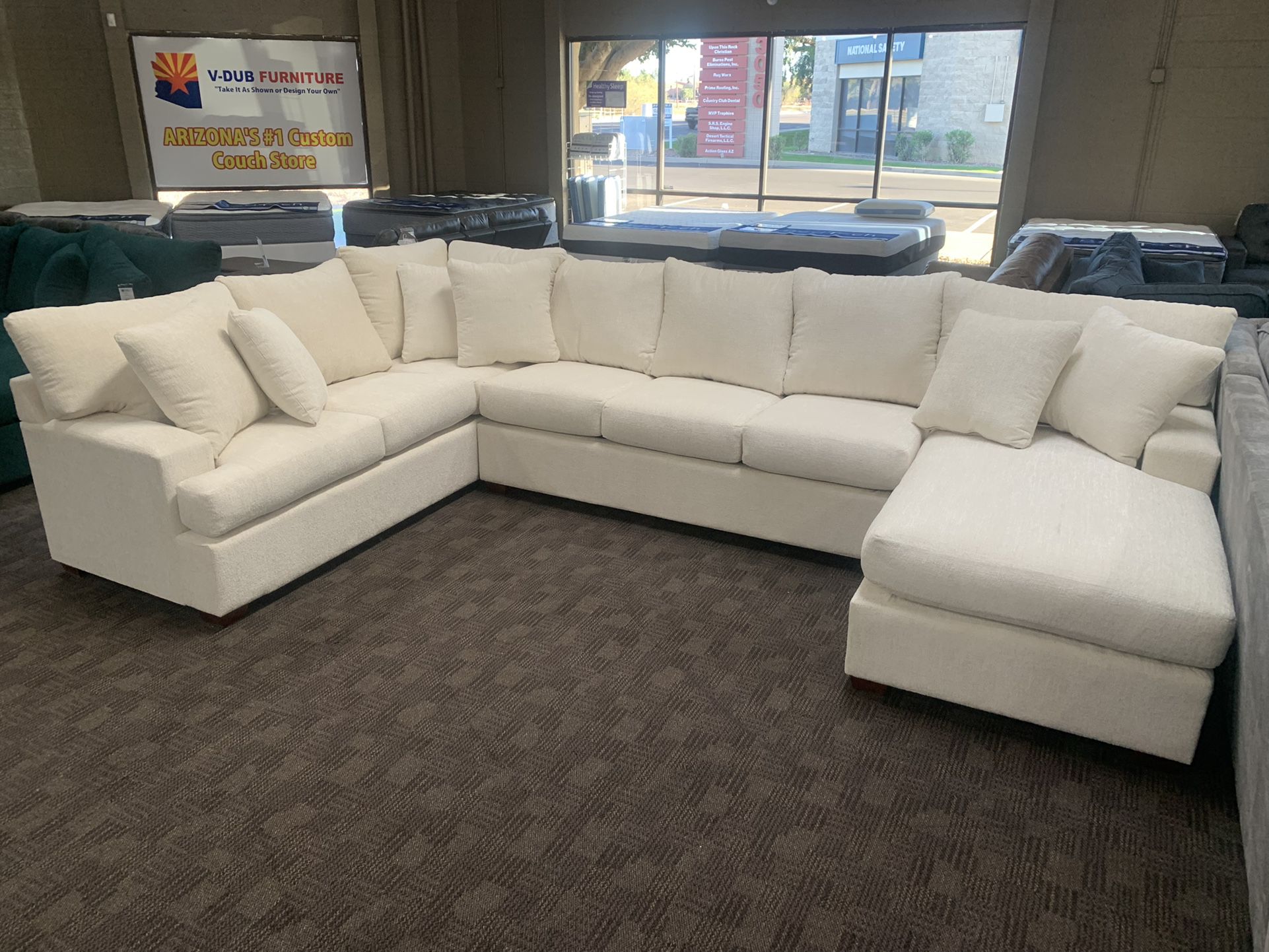 Large New White Cream Soft Sectional 