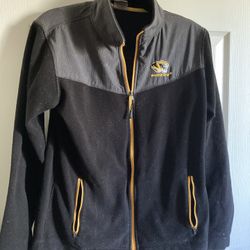 Ladies Grey And Black Mizzou Jacket