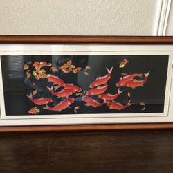 Hand Embroidered Silk Framed Artwork