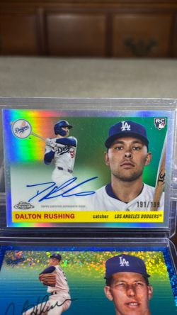DALTON RUSHING Aqua Refractor Auto /150 RC Dodgers - 2025 Topps Chrome Platinum