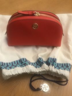 Tory Burch Makeup Bag red new never used