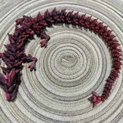 Reb Black Articulated 3D Print Crystal Dragon 15”