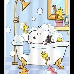Snoopy waterproof curtain