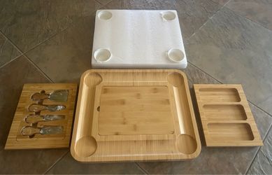 New Wooden Cheese Charcuterie Board and Knife Set