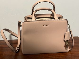 DKNY Pink Leather Paige Dome Satchel