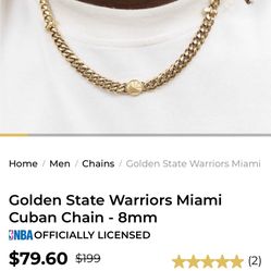 Golden State Warriors Miami Cuban Chain