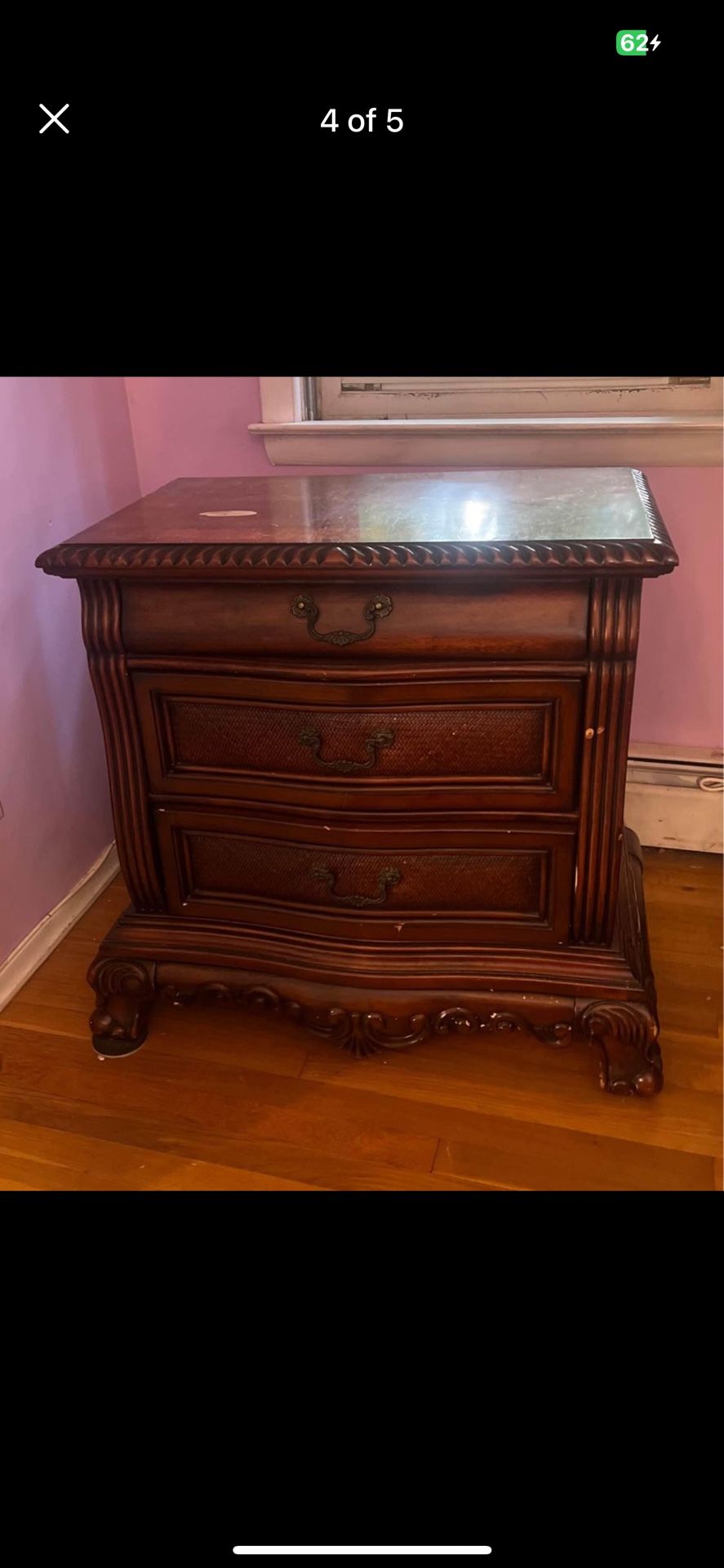 Dresser With Mirror And Night Stand Table