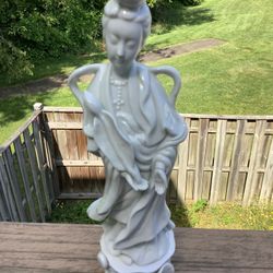 Vintage12” 14/16 Porcelain Kwan Yin Guan Yin Statue Figurine 