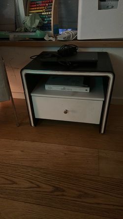 SIDE TABLE with shelf space and drawer space
