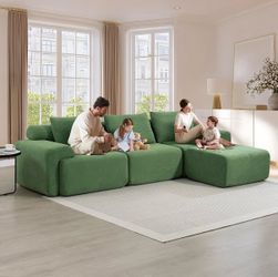 L-Shaped Sectional Sofa Bed with Memory Foam, No-Assembly Convertible Loveseat Couch