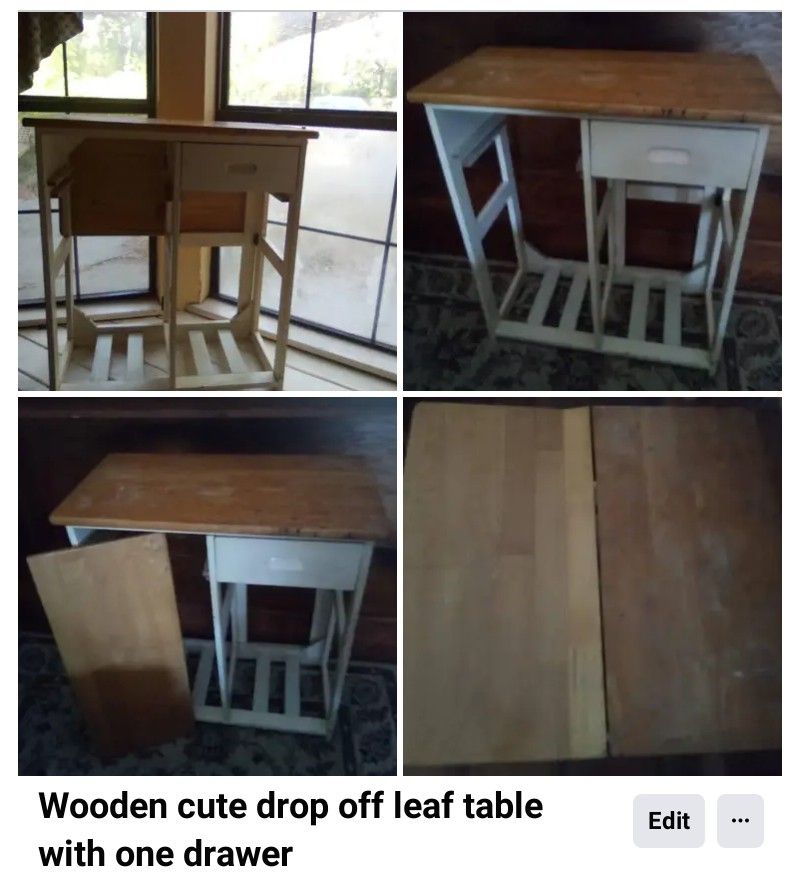 Wooden Drop Off Leaf Table