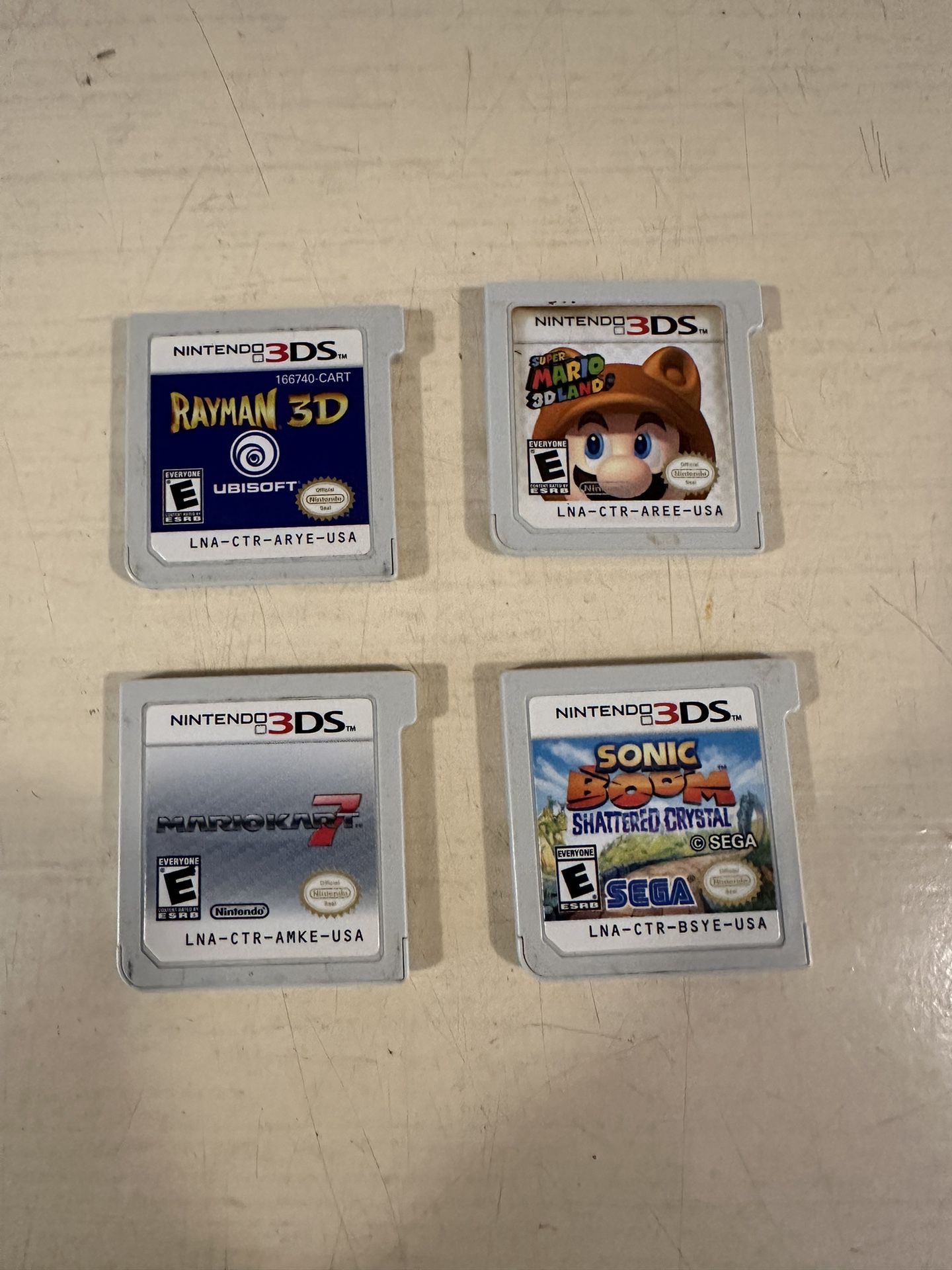 Nintendo 3DS Games Mario, Rayman, Sonic