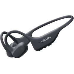 LEVN Bone Conduction Headphones, Open Ear Running Headphones Bluetooth 5.3, 14H Battery Sweatproof & Waterproof, Wireless with Built-in Mic for Cyclin