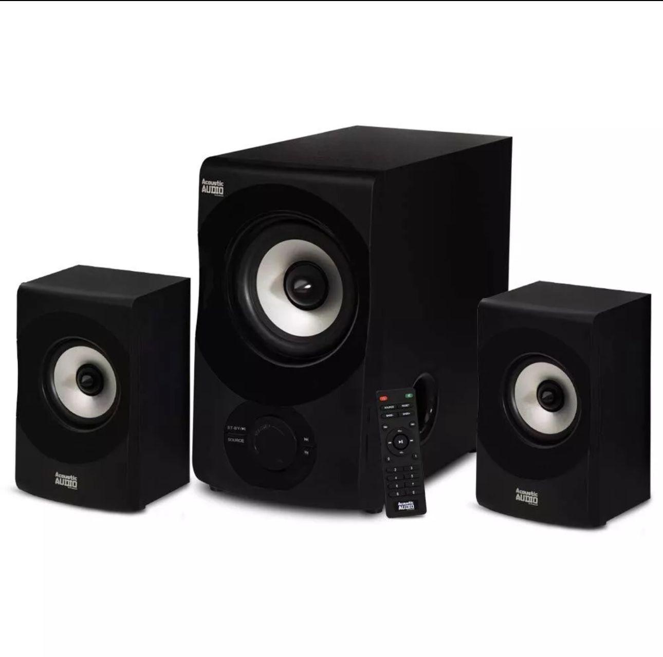 Acoustic Audio Home 2.1 Speaker System with Bluetooth/Optical/USB/Aux/SD a227