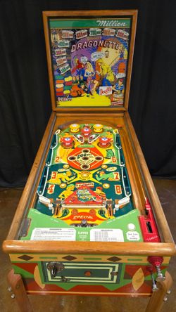 Refurbished Dragonette Woodrail Pinball Machine (Gottlieb) 1954