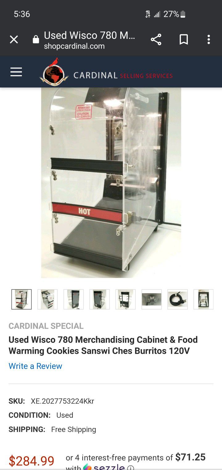 Wisco 780 Cabinet Food Warmer