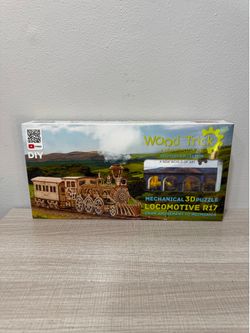 NEW Wood Trick Locomotive R17 Mechanical 3D Wooden Puzzle Model Train Kit DIY