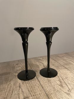 Oneida Amethyst Crystal Candle Holders