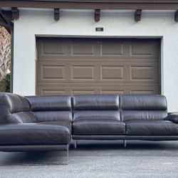 🛋️ Sectional Couch/Sofa - Real Leather - Brown - Delivery Available 🚛