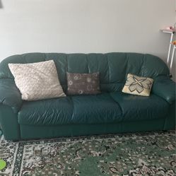 Green Leather Couch